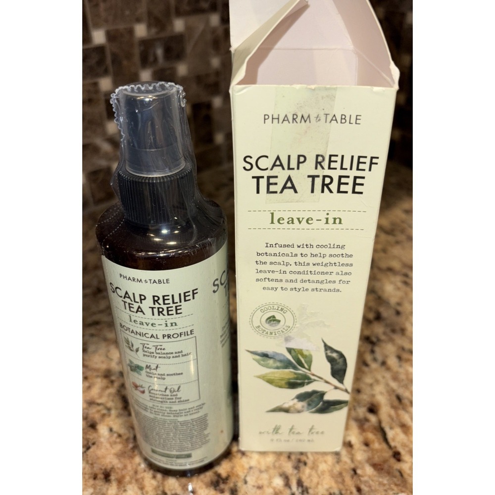Pharm to Table Scalp Relief Tea Tree Leave-In Conditioner, Relieve Itchy, Dry...